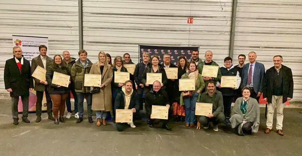 la première promotion d'entreprises accueillantes du pays de Fougères. RETE Menuiserie récompensée.