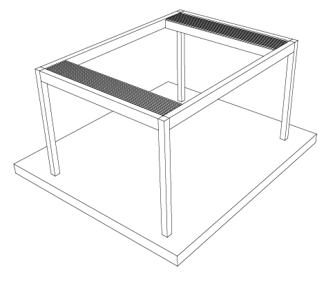 Pergola lames orientables double rétractation