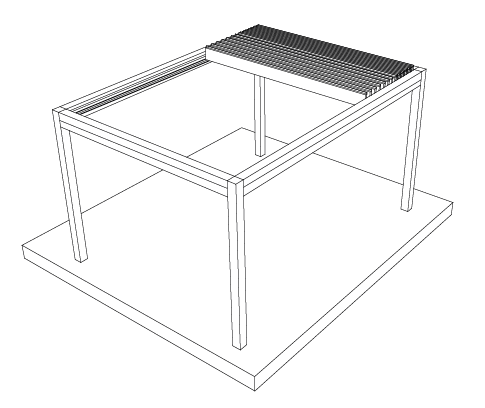 Pergola lames orientables rétractables