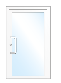 Porte d'entré 1 vantail vitrée