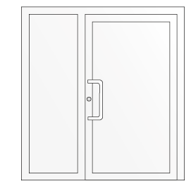 Porte d'entré 1 vantail vitrée